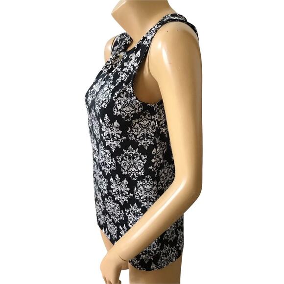 MARIA GABRIELLE Womens Size Small Bohemian Keyhole Sleeveless Tank Top Shirt - Picture 2 of 5